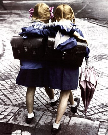 School Girls - Walking and Embracing Hot on Sale