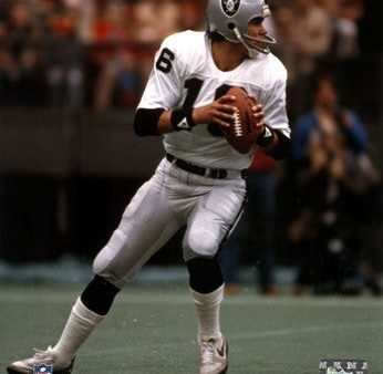 Jim Plunkett Dropping Back Action For Discount