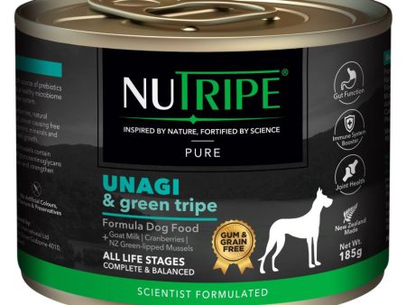 20% OFF: Nutripe Pure Unagi & Green Tripe Gum & Grain-Free Canned Dog Food 185g Online Hot Sale