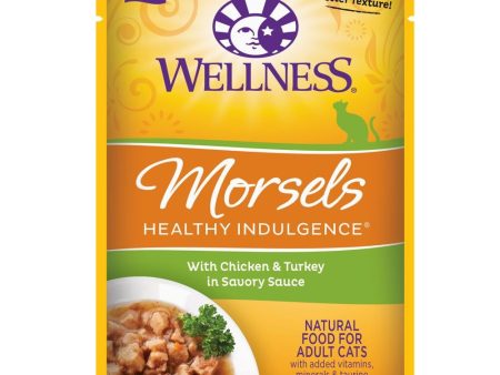 20% OFF: Wellness Healthy Indulgence Morsels Chicken & Turkey In Sauce Grain-Free Pouch Cat Food 3oz For Sale