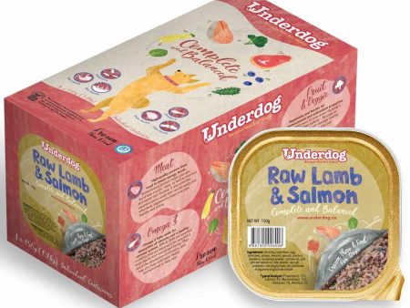 Underdog Raw Lamb & Salmon Complete & Balanced Frozen Dog Food 1.2kg For Sale