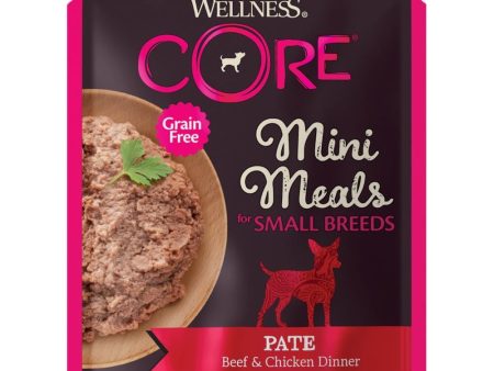 20% OFF: Wellness CORE Mini Meals Pate Beef & Chicken Dinner Grain-Free Pouch Dog Food 3oz For Cheap