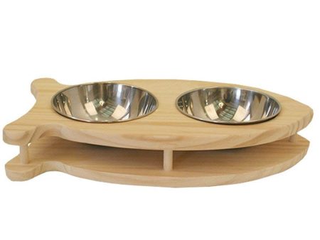 Luxypet Fish Double Cat Bowl Online Hot Sale