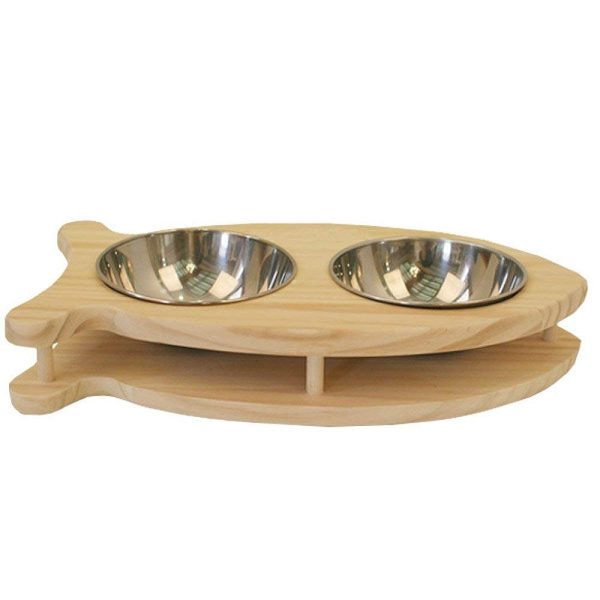 Luxypet Fish Double Cat Bowl Online Hot Sale