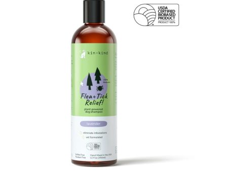 10% OFF: Kin+Kind Flea & Tick Relief Dogs Shampoo (Lavender Scented) 12oz Online Hot Sale