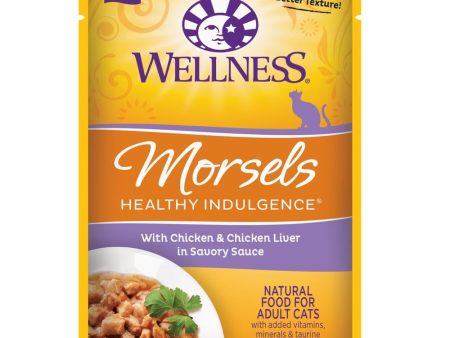 20% OFF: Wellness Healthy Indulgence Morsels Chicken & Chicken Liver In Sauce Grain-Free Pouch Cat Food 3oz Fashion