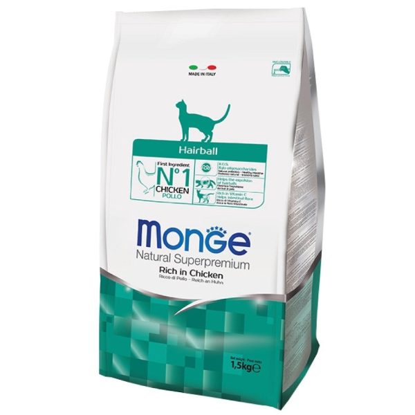 FREE TREATS: Monge Hairball Adult Dry Cat Food For Cheap