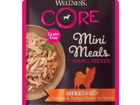 20% OFF: Wellness CORE Mini Meals Shredded Chicken & Turkey Dinner In Gravy Grain-Free Pouch Dog Food 3oz Cheap