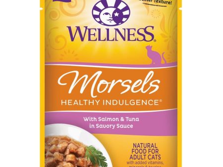 20% OFF: Wellness Healthy Indulgence Morsels Salmon & Tuna In Sauce Grain-Free Pouch Cat Food 3oz Discount