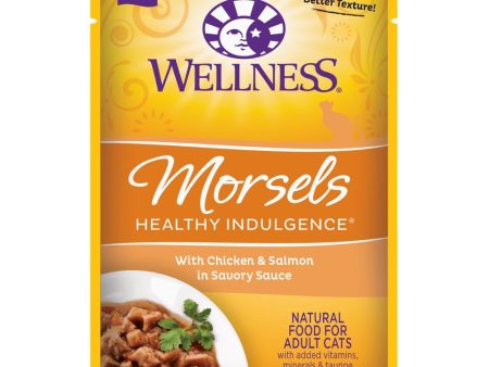 20% OFF: Wellness Healthy Indulgence Morsels Chicken & Salmon In Sauce Grain-Free Pouch Cat Food 3oz Online