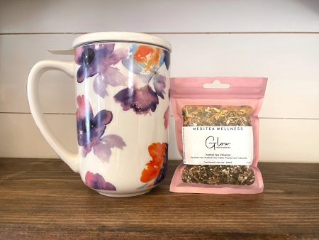 Tea Infuser Mug with Your Choice Tea Sample Online now